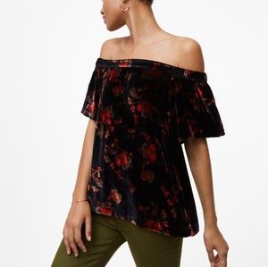 LOFT | Velvet Off The Shoulder Top